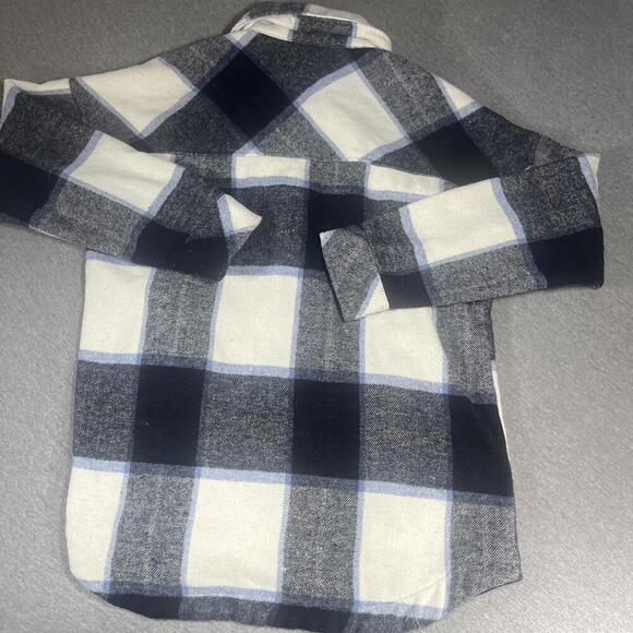 CI SONO Outerwear Men's Medium Flannel Jacket White, and Gray Plaid Model FHKT01 - Picture 5 of 6